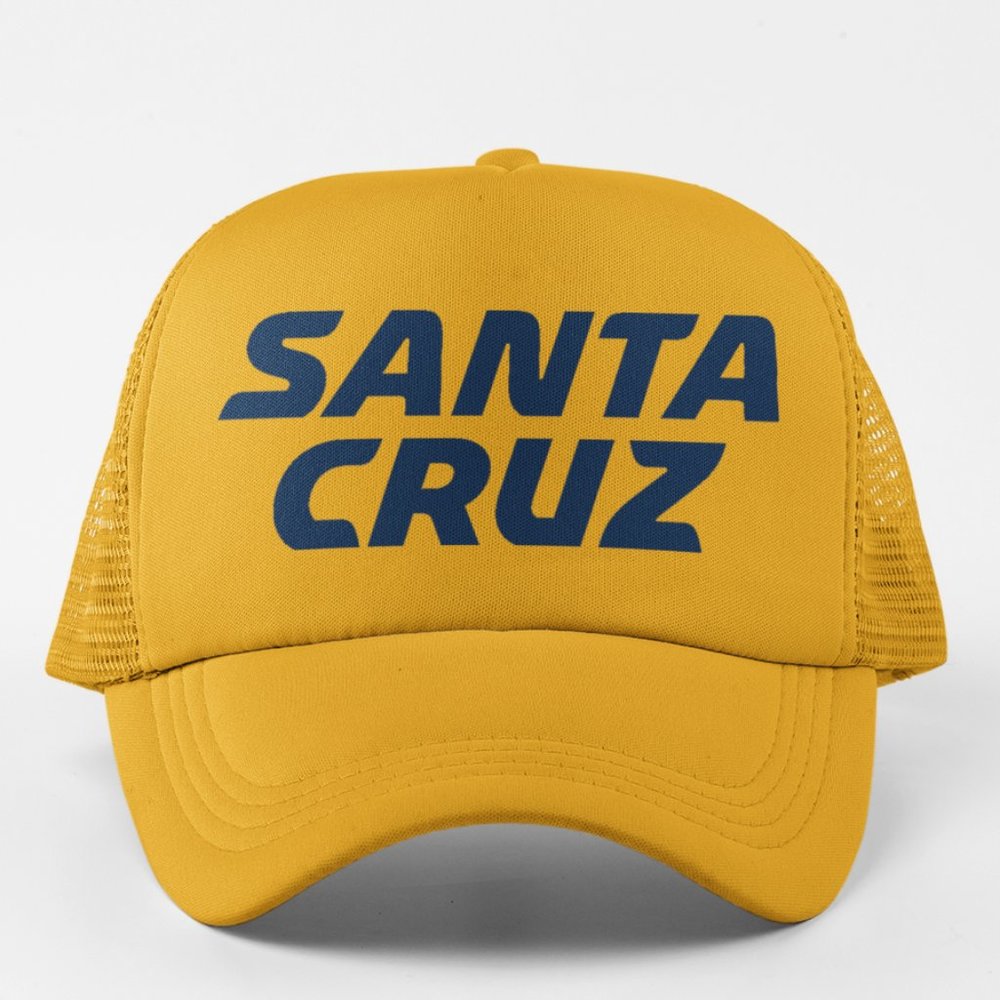 NEW UC Santa Cruz Banana Slugs Wordmark Foam Trucker Snapback Hat GOLDEN YELLOW